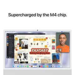Apple 2024 iMac All-in-One Desktop Computer with M4 chip with 10-core CPU and 10-core GPU: Built for Apple Intelligence, 60.96 cm (24â€³) Retina Display, 16GB Unified Memory, 512GB SSD Storage; Silver