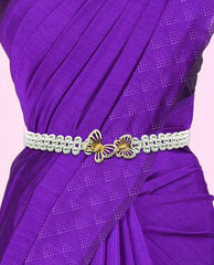 SYGA Pearl Adjustable Waist Belt with Hollowed Tassel Detail, Suitable Size for Waist 24-34 INCH