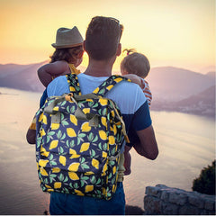 SYGA Diaper Bag Mother Bag Multi-Function Nappy Backpack Bag Organizer for Travel Diaper Bag (Yellow Lemon)