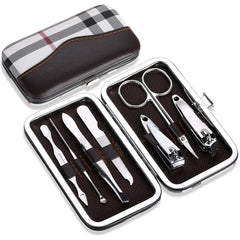 SYGA Set of 7 Tools Stainless Steel Nail Cutter Professional Grooming Kit Manicure Kit for Man Woman