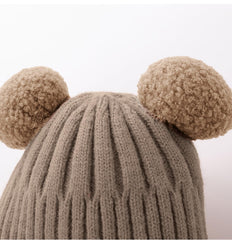 SYGA Winter Warm Ear Protection Knitted Cute Pompom Baby Hat (2-6 Year)