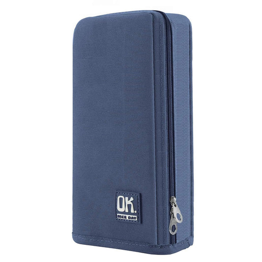 SYGA Standing Pencil Case Large Capacity Pen Bag, Polyester Pencil Bag Storage Box Desk Organizer, Multi-Layer Pencil Holder Stationery Pencil Holder for Office