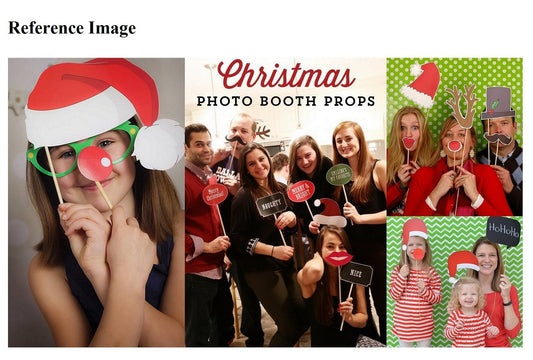 SYGA Set of 31 Christmas Party Photo Booth Props Christmas Party Decoration Craft Item