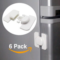 SYGA Child Safety Locks,White- Refrigerators Fridge,Freezer, Doors, Cabinet, Drawers, Baby Proof Locks Latches Catch Toddler Baby Safety -Set of 2