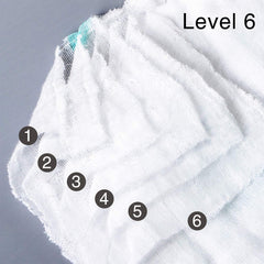 MOMISY 6 Layers Dry Muslin Wash Cloth Organic Cotton Face Towel Handkerchief for Baby New Born/Infants/Toddlers -Printed, Pack of 10, Multicolor