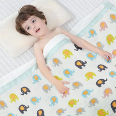 SYGA 110CM Baby Swaddle Blankets 6 Layer Muslin Swaddle Wrap 100% Cotton Stroller Cover Receiving (Avocado)