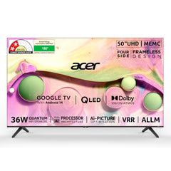 acer 126 cm (50 inches) V PRO Series 4K Ultra HD Smart QLED Google TV AR50QDQGR2851AD