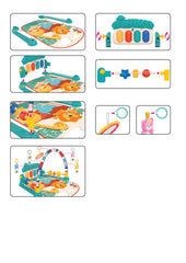 Syga Baby Play Gym Kick & Play Piano with Lights and Music - Blue