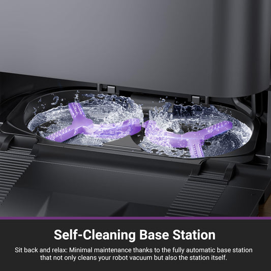 Eureka J15 Pro Ultra 2-in-1 Robot Vacuum & Mop with 16200Pa Suction, self-Cleaning Base, 75°C hot mop wash, Anti-Tangle Brush, AI Navigation, Edge Cleaning, Keep-Out Zones, Alexa/Google Compatible.