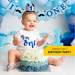 SYGA I am One Banner for Birthday Decorative Party Photo Props Banner[Anchor Theme]