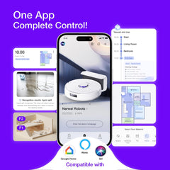 NARWAL Freo X Plus 2-in-1 Robotic Vacuum & Mopping, 7800Pa Suction, 7 Weeks Storage, Zero Tangle Brush, 5200mAh Battery, 3D Mapping, Google Home, Alexa, Siri & App Compatible, 254 Mins