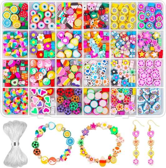 SYGA Beads for Kids Crafts Children's Jewelry Making Kit DIY Bracelets Necklace Hairband and Rings Craft Kits Birthday for 4, 5, 6, 7-Year-Old Little Girls-Multicolor (DIYBeadsSet-29)