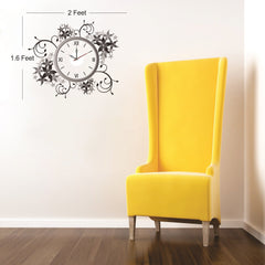 SYGA Floral Design Wall Stickers Clock_01