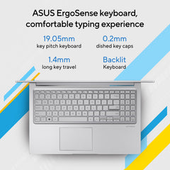 ASUS Vivobook 15, 15.6" FHD (1920 x 1080), Intel Core i3-1315U, (16GB RAM/512GB SSD/Intel® UHD/Win 11/M365 Basic (1Year)*/Backlit Keyboard/Office Home 2024/Cool Silver/1.70 kg), X1504VA-NJ2324WS