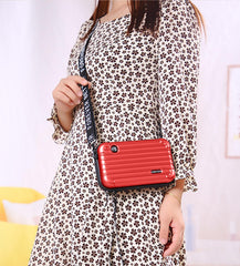 SYGA Women’s Crossbody Bag, Small PVC Shoulder Bag Travel Makeup,Cosmetic Small Bag (Pink)