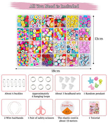 SYGA Beads for Kids Crafts Children's Jewelry Making Kit DIY Bracelets Necklace Hairband and Rings Craft Kits Birthday for 4, 5, 6, 7-Year-Old Little Girls-Multicolor (DIYBeadsSet-29)