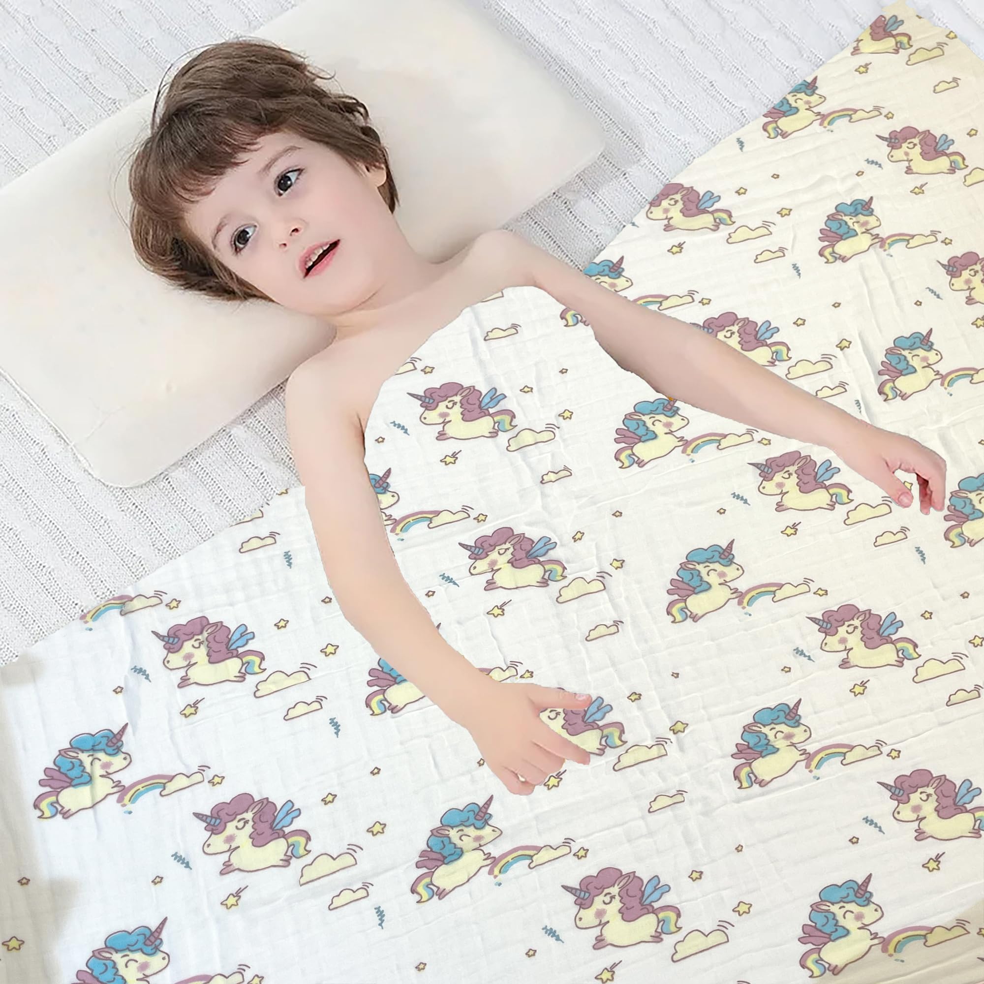 SYGA 110CM Baby Swaddle Blankets 6 Layer Muslin Swaddle Wrap 100% Cotton Stroller Cover Receiving (Avocado)