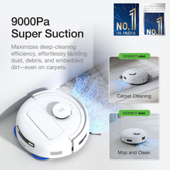 ECOVACS DEEBOT MINI Omni 2 in 1 Robot Vacuum Cleaner & Mop, 2025 New Launch, 9000 Pa, Self-Emptying Omni Station, ZeroTangle 2.0, TrueMapping 2.0, 45℃ Hot Air Dry, Deep Mopping, One-Touch Self-Clean