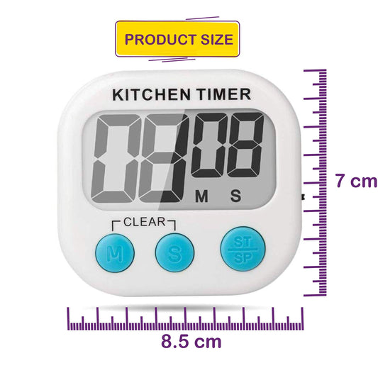 SYGA Digital Kitchen Cooking Timer with Loud Alarm, Large, Timer with Magnetic Backing, LCD Display and Retractable Stand, Timing Alarm Clock for Cooking (1 Kitchen Timer)