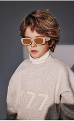 SYGA Children's Square Frame Matte Cartoon Baby Sunglasses Uv400 Anti-Ultraviolet Kids Glasses - 4 to15 years old (Yellow)