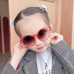 SYGA Kids Goggles, Modern Stylish Eyewears for Boy's and Girls, Round Shape Triangle Corner Style with UV Protection Lense Suitable for Age 3 to 8 Years - Black