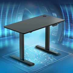 The Sleep Company - Electric Height Adjustable Desk | Ergonomic Work from Home Table | 4 Memory Presets | 2 Years Warranty | 1200 x 600 Thick Top | Free Installation | Black & Black