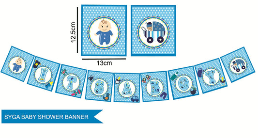 SYGA Baby Shower Party Decorative Banner with Photo Booth Props