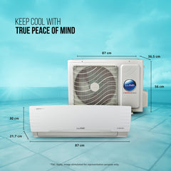 Lloyd 1.5 Ton 3 Star Inverter Split AC (5 in 1 Convertible, Copper, Anti-Viral + PM 2.5 Filter, White with Chrome Deco Strip, GLS18I3FWAGC)