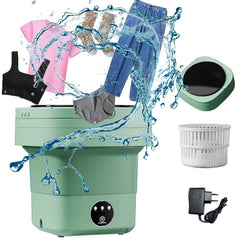 Semi Automatic FoldIng 10L Small Mini WashIng MachIne With Dryer Deep CleanIng For Underwear WashIng MachIne (C1)