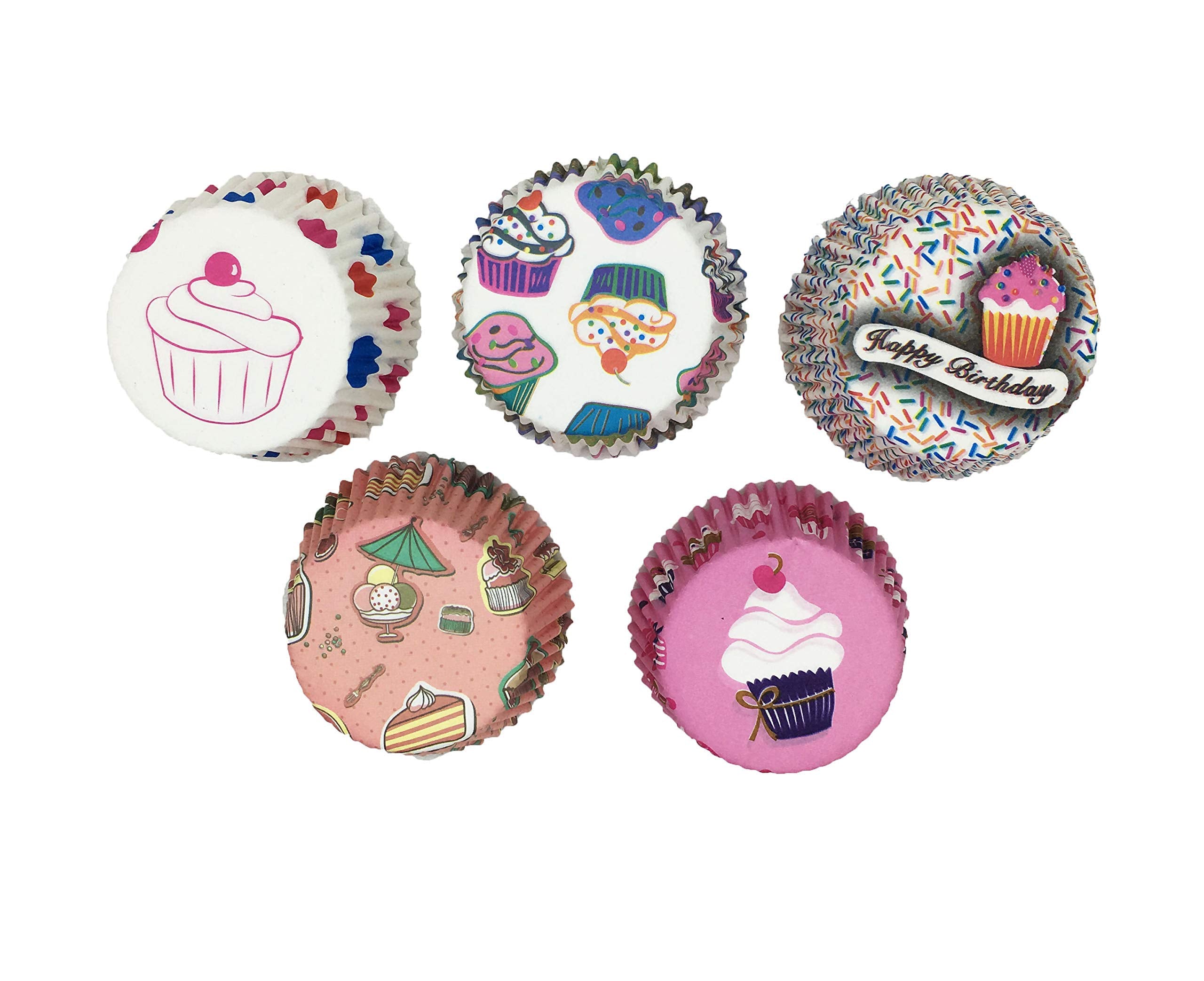 Syga 125 Pcs Colorful Baking Muffin Liner Paper Cake Cup (Assorted Pack with Same Color)