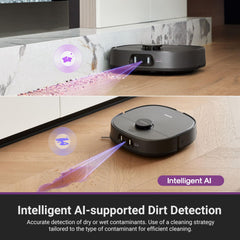 Eureka J15 Pro Ultra 2-in-1 Robot Vacuum & Mop with 16200Pa Suction, self-Cleaning Base, 75°C hot mop wash, Anti-Tangle Brush, AI Navigation, Edge Cleaning, Keep-Out Zones, Alexa/Google Compatible.