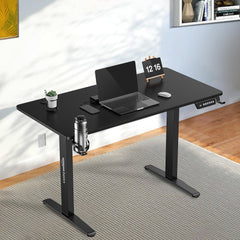 amazon basics Surface Lite Height Adjustable Table for Office Work & Home | Adjustable Height | Ergonomic & Spacious | Sit & Standing Desk | Digital Display (Black)