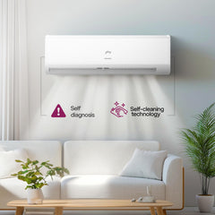 Godrej 1 Ton 5 Star, 5 Years Comprehensive Warranty, AI Powered, 5-in-1 Convertible Cooling, Self Clean, Inverter Split AC (Copper, Heavy-Duty Cooling at 52Â° Celcius, AC 1T EI 12IINV5R32-WWR, White)