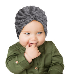 SYGA Pack of 2 Baby Cap & Headband Woolen Soft Stretchable Hat and Ears Warm Headband for Newborn Baby Winter Cap 0-3 Years - Pink