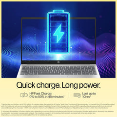 HP 15, Ryzen 5 7530U Laptop (8GB DDR4,512GB SSD) Anti-Glare,15.6''/39.6cm, FHD, Win11, M365 Basic(1yr),Office Home24, Silver,1.59kg, Radeon Graphics, Camera w/Privacy Shutter, fc0388AU