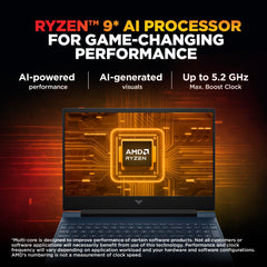 HP Victus, AMD Ryzen 9-8945HS, 8GB RTX 4060, 16GB RAM (Upgradeable) 1TB SSD, 144Hz, 300nits, IPS, FHD, 15.6"/39.6cm, Win11, M365* Office 24, Blue, 2.29Kg, Backlit, fb3025AX, AI Gaming Laptop