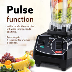 AGARO Grand Professional Blender/Grinder/Mixer, 2000 watts, 2 Litres BPA Free Jar, Commercial heavy duty blender, High Power & Speed Blender, 100% Copper Motor, Pulse Function, 8 Leaf SS Blade