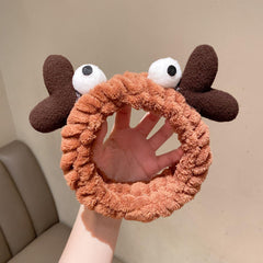 MOMISY Elastic Women's Lovely Hair Band Wash Face Spa Headband-Washable Facial Band Makeup Wrap Headbands Fits All Head Sizes (Elk Brown)