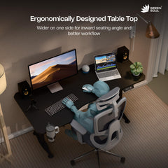 Green Soul Trigger 2.0 Height Adjustable Standing Desk | Ergonomic Design Table Top (5.3 Ft) | Integrated Charging | Digital Display with Memory Preset | 3 Year Warranty | (Black 1600 x 750 Top)