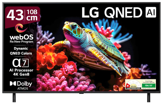 LG 108 cm (43 inches) QNED 8AA Series 4K Ultra HD Smart webOS QNED TV 43QNED8AA6A