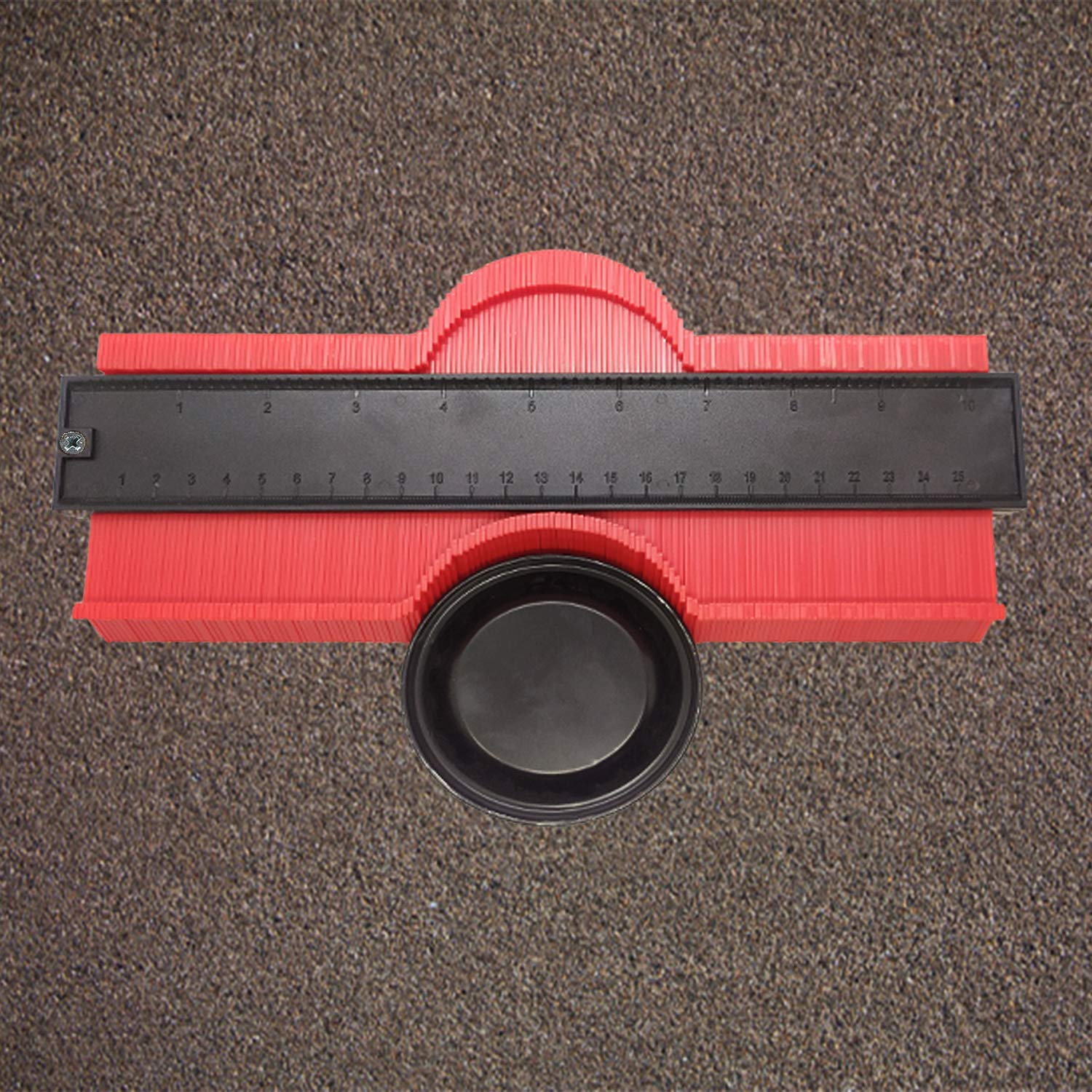 SYGA 25cm Long with Magnet Contour Irregular Profile Gauge Duplicator Tiling Laminate Tiles Edge Shaping Wood Measure Ruler for Professional Precise Measurement