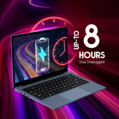 Neopticon BrowseBook 14.1" FHD IPS Laptop | Best Student & Office Work Laptop | Celeron N4020 | 4GB RAM | 128GB SSD | Windows 11 | 38Wh | 1.3kg | Grey