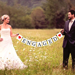 SYGA Cardboard Paper Engagement Banner - white(pack of 1)