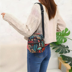 MOMISY Women Mobile Messenger Bag Ladies Nylon Shoulder Small Cross Body Long Strap Travelling, Work, Multicolor