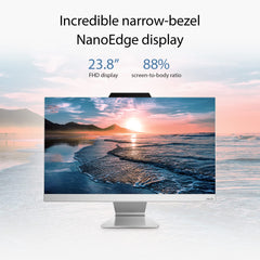 ASUS A3402, 23.8" FHD, 13th Gen, Intel Core i5-1335U, All-in-One PC (8GB RAM/512GB SSD/Windows 11/Office 2021/White/5.4 Kg) with Wireless White Keyboard & Mouse, 3 Years Warranty, A3402WVA-WPC004WS