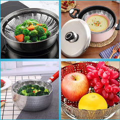 Syga Stainless Steel Steamer Basket, Silver