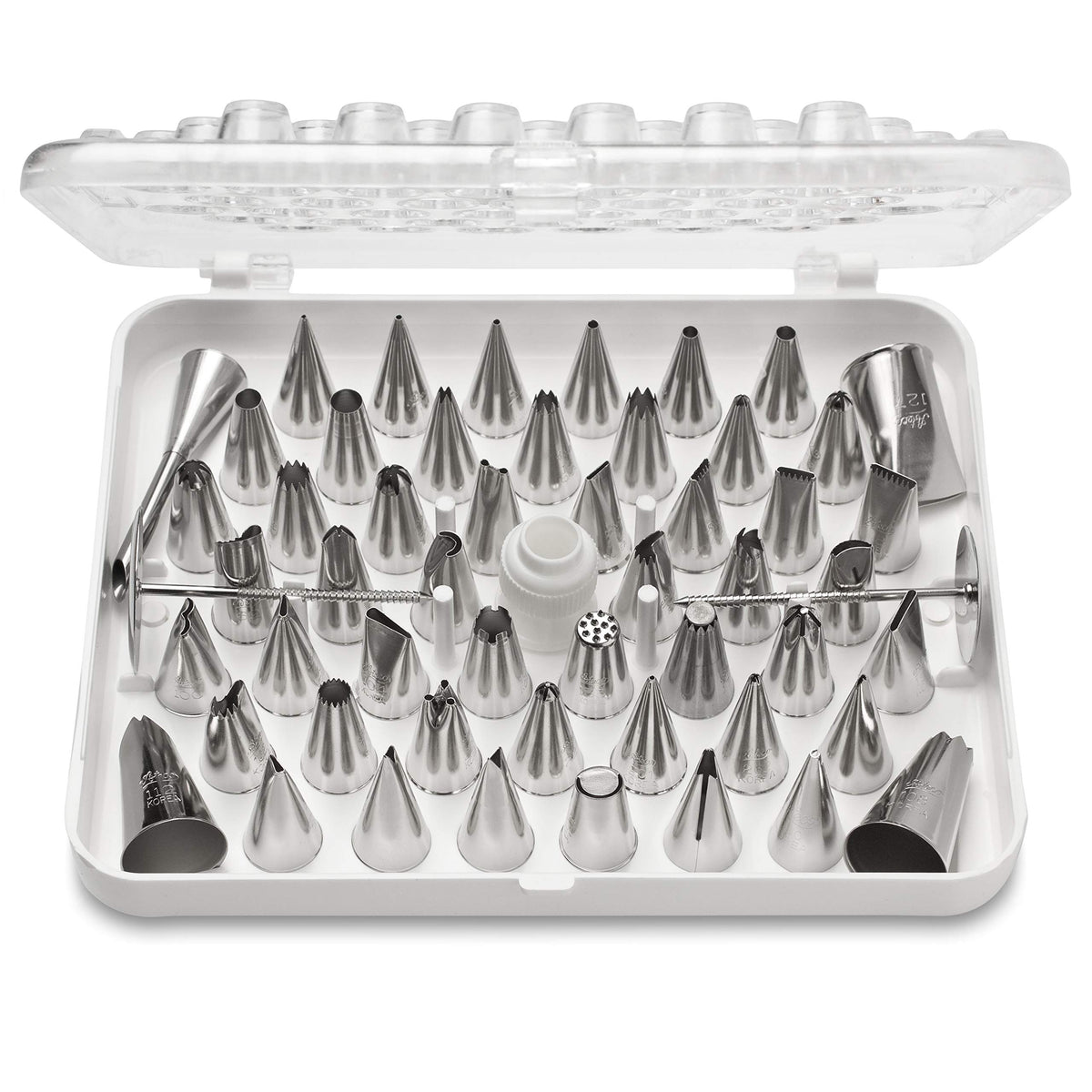 SYGA Cake Decoration Tips Set - 54 Pcs Professional Stainless Steel Piping/Dispenser Nozzle Kit,for Cakes Cupcakes Cookies Pastry