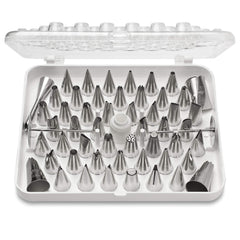 SYGA Cake Decoration Tips Set - 54 Pcs Professional Stainless Steel Piping/Dispenser Nozzle Kit,for Cakes Cupcakes Cookies Pastry