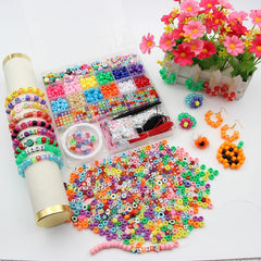 SYGA Beads for Kids Crafts Children's Jewelry Making Kit DIY Bracelets Necklace Hairband and Rings Craft Kits Birthday for 4, 5, 6, 7-Year-Old Little Girls-Multicolor (DIYBeadsSet-30)