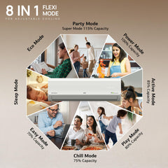 IFB 2025 Model Silver Plus Smart Series 1 Ton 3 Star In-built Wifi Split AC with HD Compressor, AI, Dual Gold Fin & 8-in-1 Flexi Mode - White (CI133SL11SGM1, Copper Condenser)